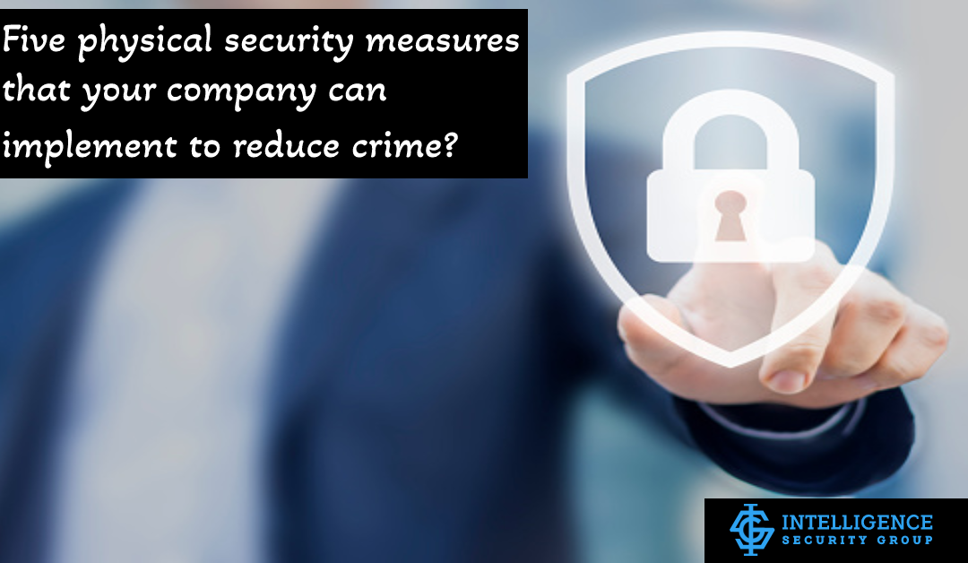 Five physical security measures that your company can implement to reduce crime?